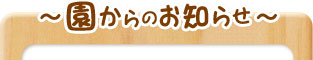 園からのお知らせ
